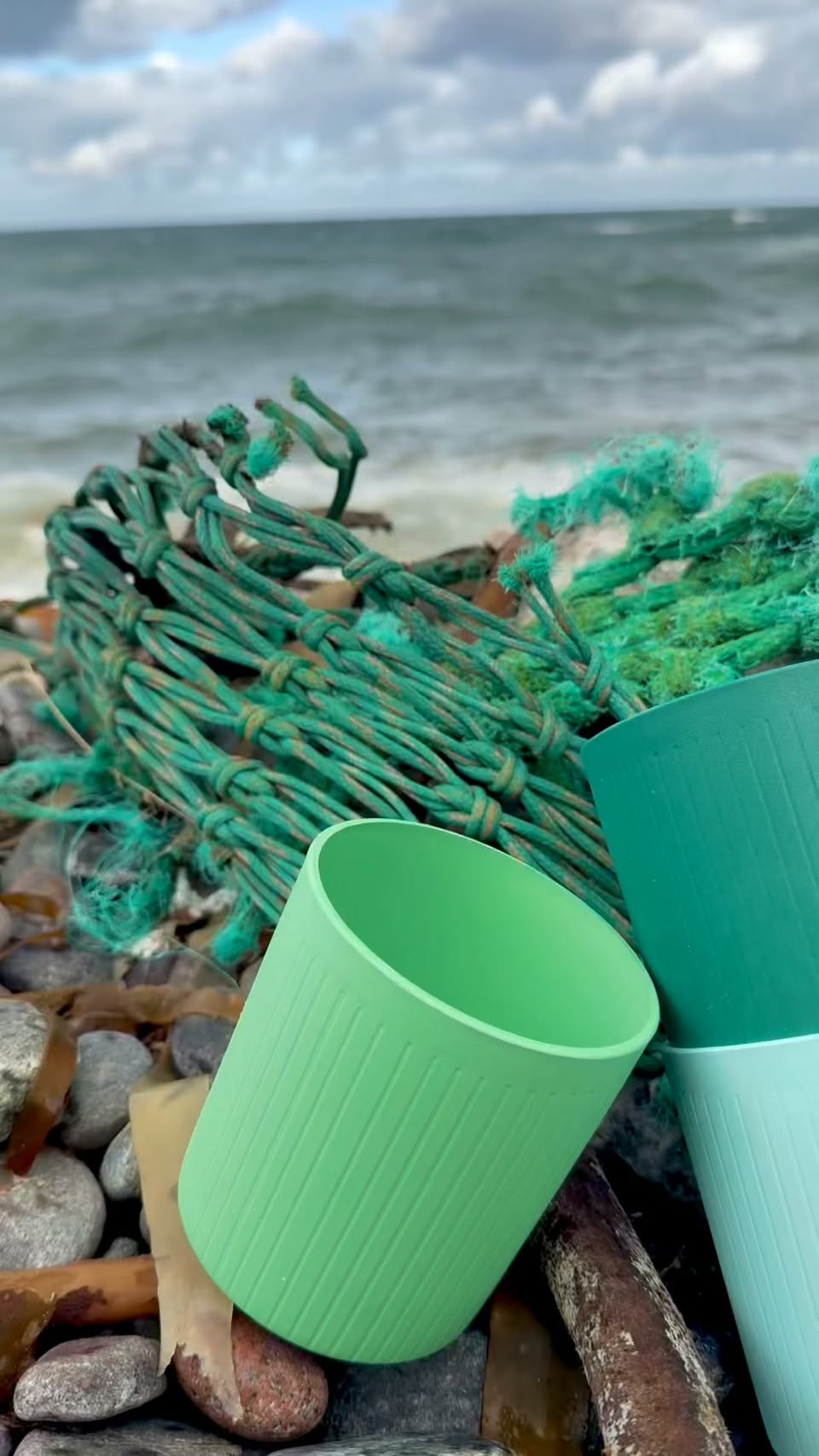 Recycled Marine Plastic Pots — 9 cm by Dekmar