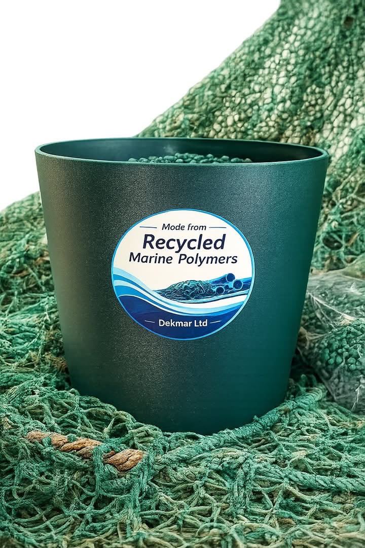 Recycled Marine Plastic Plant Pot by Dekmar