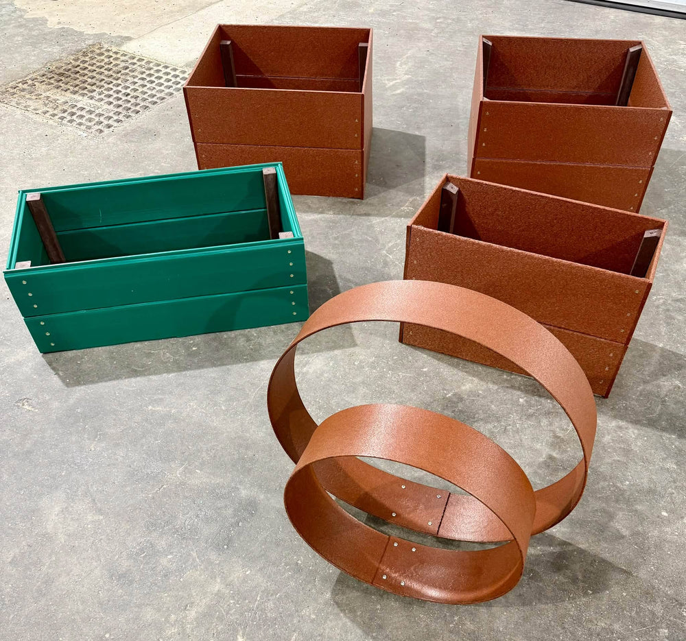 Recycled HDPE Garden Planters by Dekmar